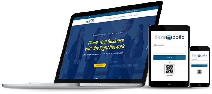 iTeraTEL business voice application on desktop tablet and mobile devices